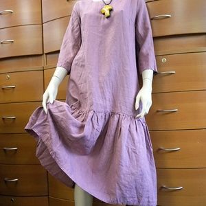 WASHED LINEN DRESS Organic ECO Made in Europe